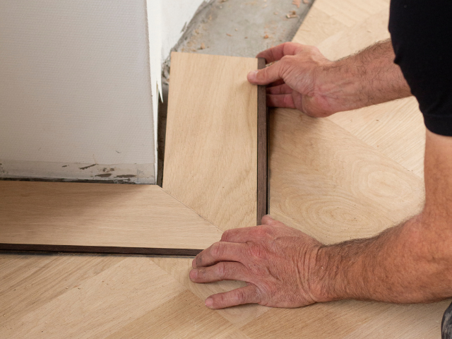 Parket in blokpatroon Parket in blokpatroon